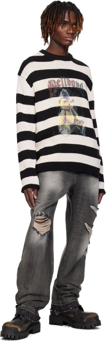 Sweater We11done We11done Punk Teddy Striped Sweater Flerfarvet | WD-KT0-25-655-U-IV, 3