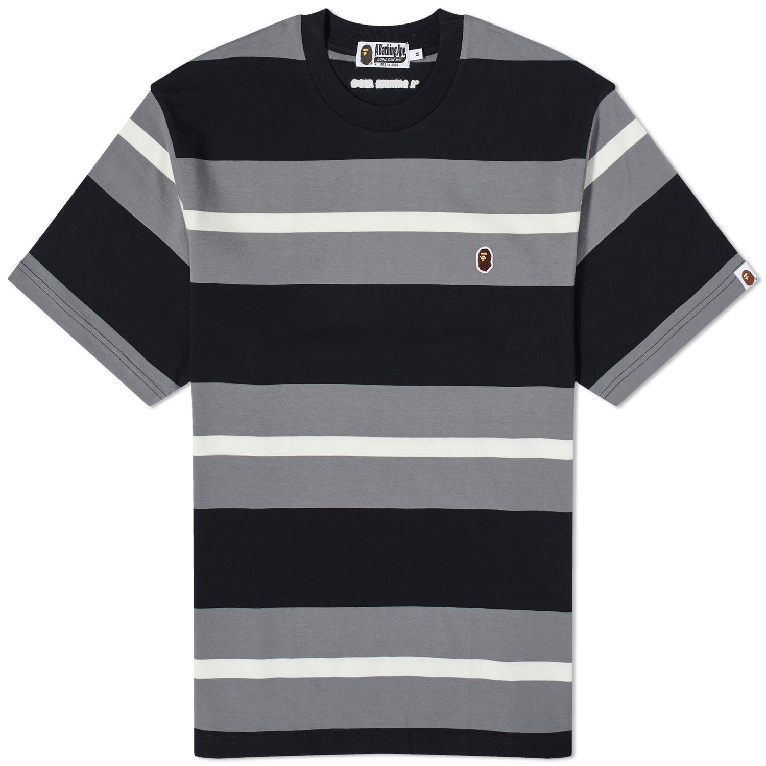 T-shirt BAPE Ape Head One Point Hoop T-Shirt Grå | 001CSJ801069I-BLK, 0