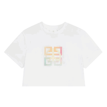 Crop top Givenchy Cropped Masculine T-Shirt Hvid | BW709X3Z9Y 100, 0