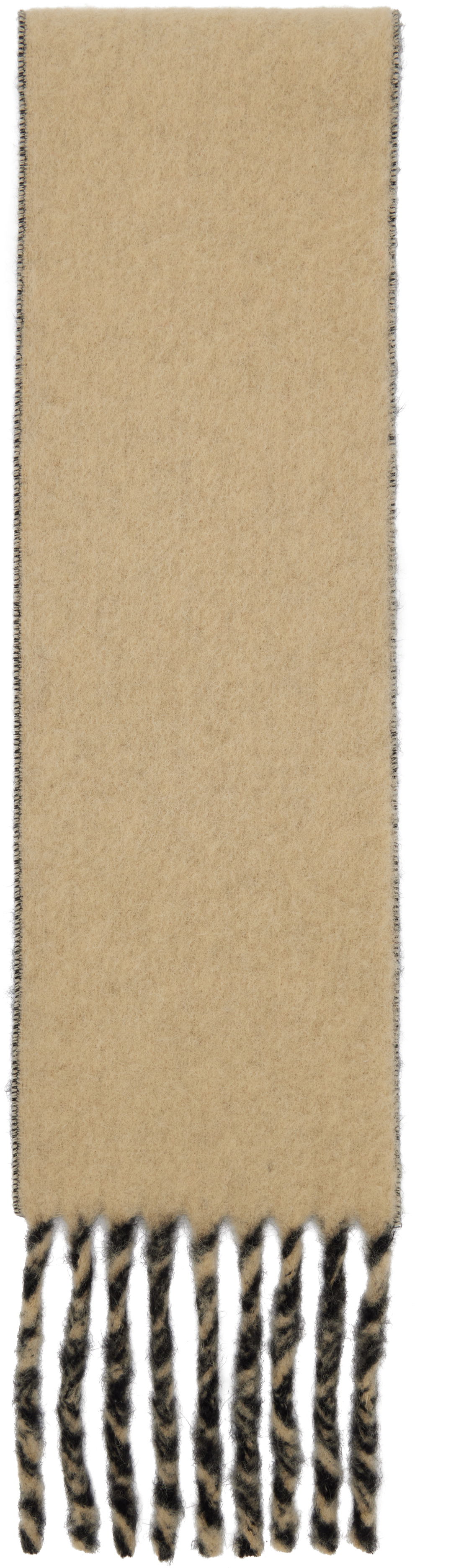 Tørklæde Jean Paul Gaultier Jean Paul Gaultier Alpaca Scarf with Twisted Fringe Sort | 25/03-U-AC017-W022-0300, 1