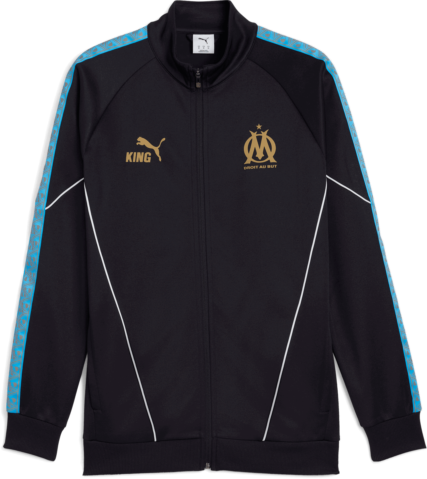 Jakke Puma Puma KING Olympique de Marseille Anthem Jacket Mørkeblå | 781557-16, 0