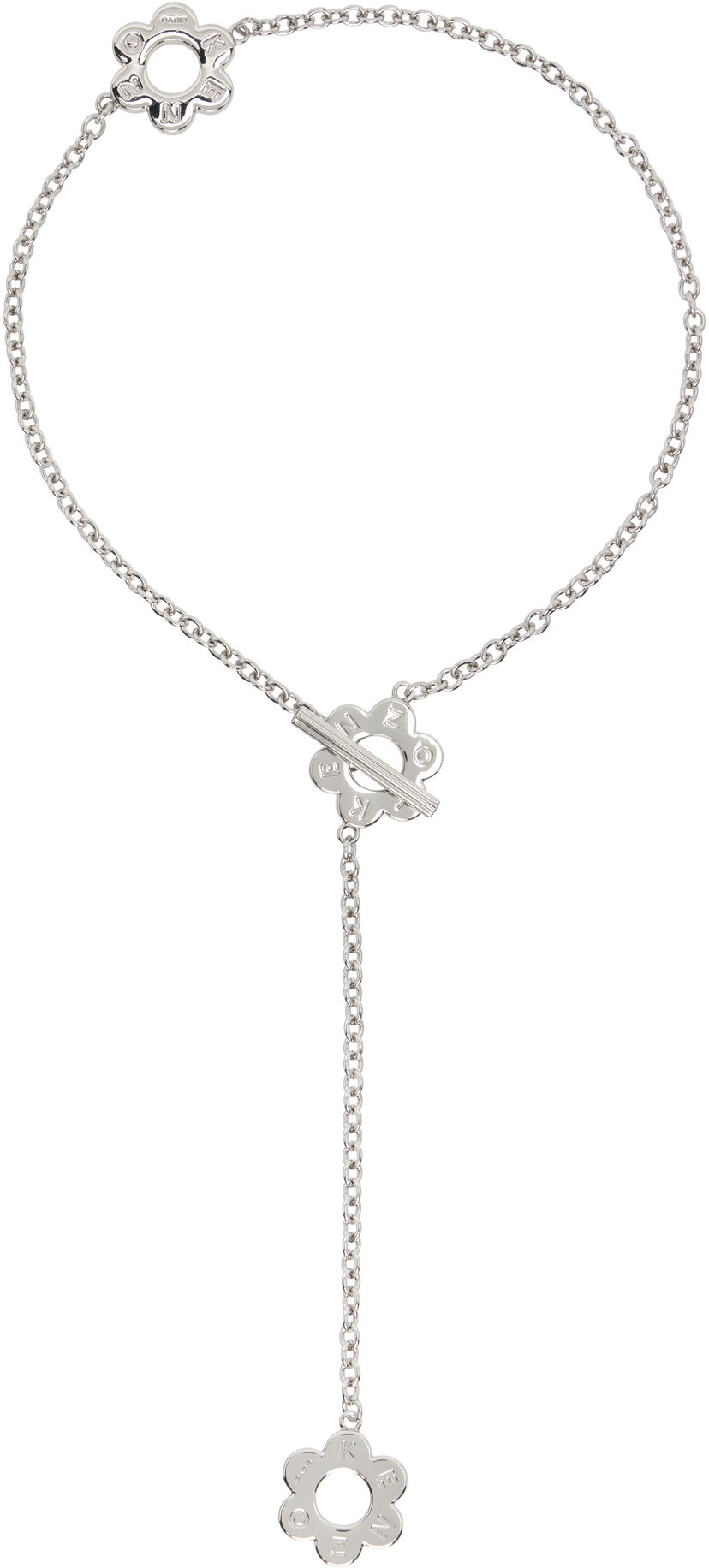 Halskæde KENZO Kenzo 'KENZO Stamp' Flower Pendant Necklace Metalisk | FF58BI417M04