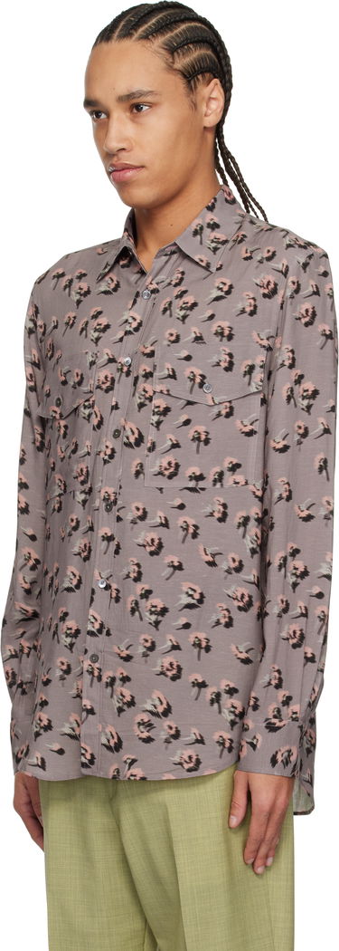 Skjorte Paul Smith Paul Smith Casual Fit Floral Shirt Grå | M1R-389Z-P02577-55, 3