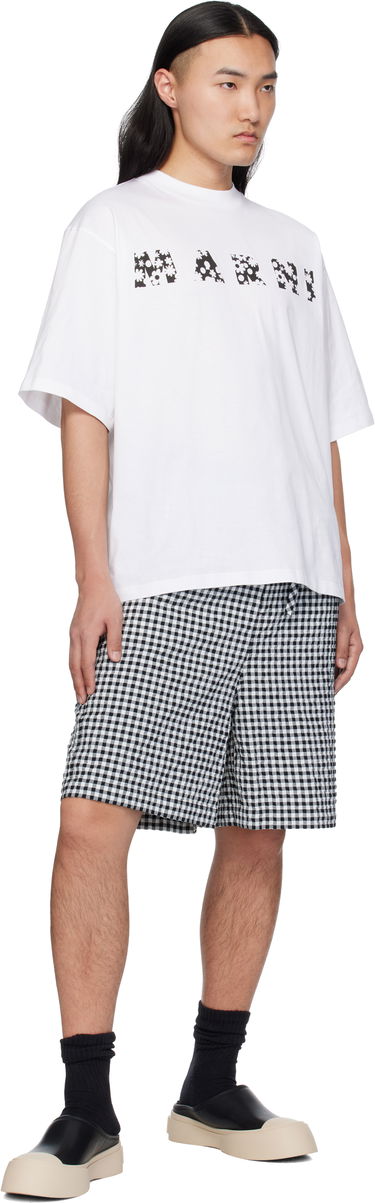 T-shirt Marni Marni Pop Fields Logo T-Shirt Hvid | HUMU0223IP USCX50, 3