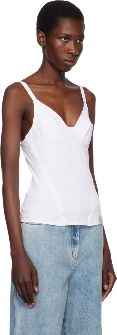Tanktop Stella McCartney Stella McCartney Corset-Inspired Sleeveless Top Hvid | 6J03763SPZ85, 1