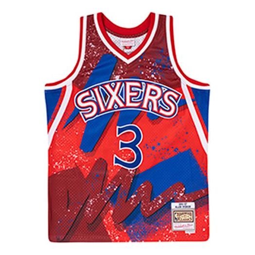 Jersey Mitchell & Ness Mitchell & Ness Philadelphia Sixers Basketball Jersey Rød | TFSM1253-P7696AIVSCAR
