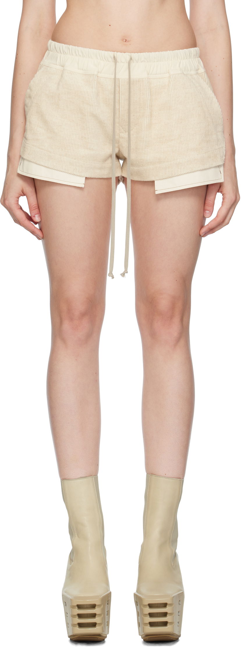 Shorts Rick Owens Rick Owens Fog Boxers Shorts Beige | RP02E4316 MLC