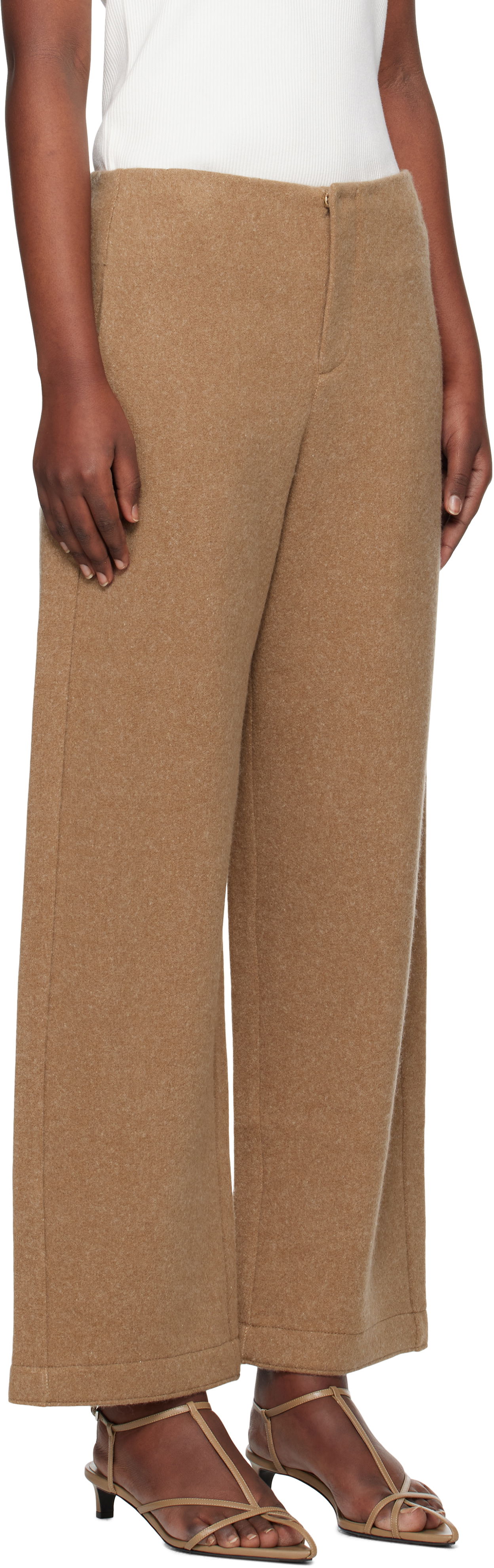 Bukser Max Mara Max Mara Arca Wide-Leg Wool Trousers Brun | 2511781088600, 1