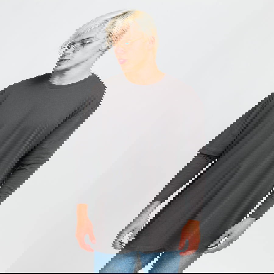 T-shirt Urban Classics Oversized Shaped Double Layer Tee Grå | TB2887 grey, 0