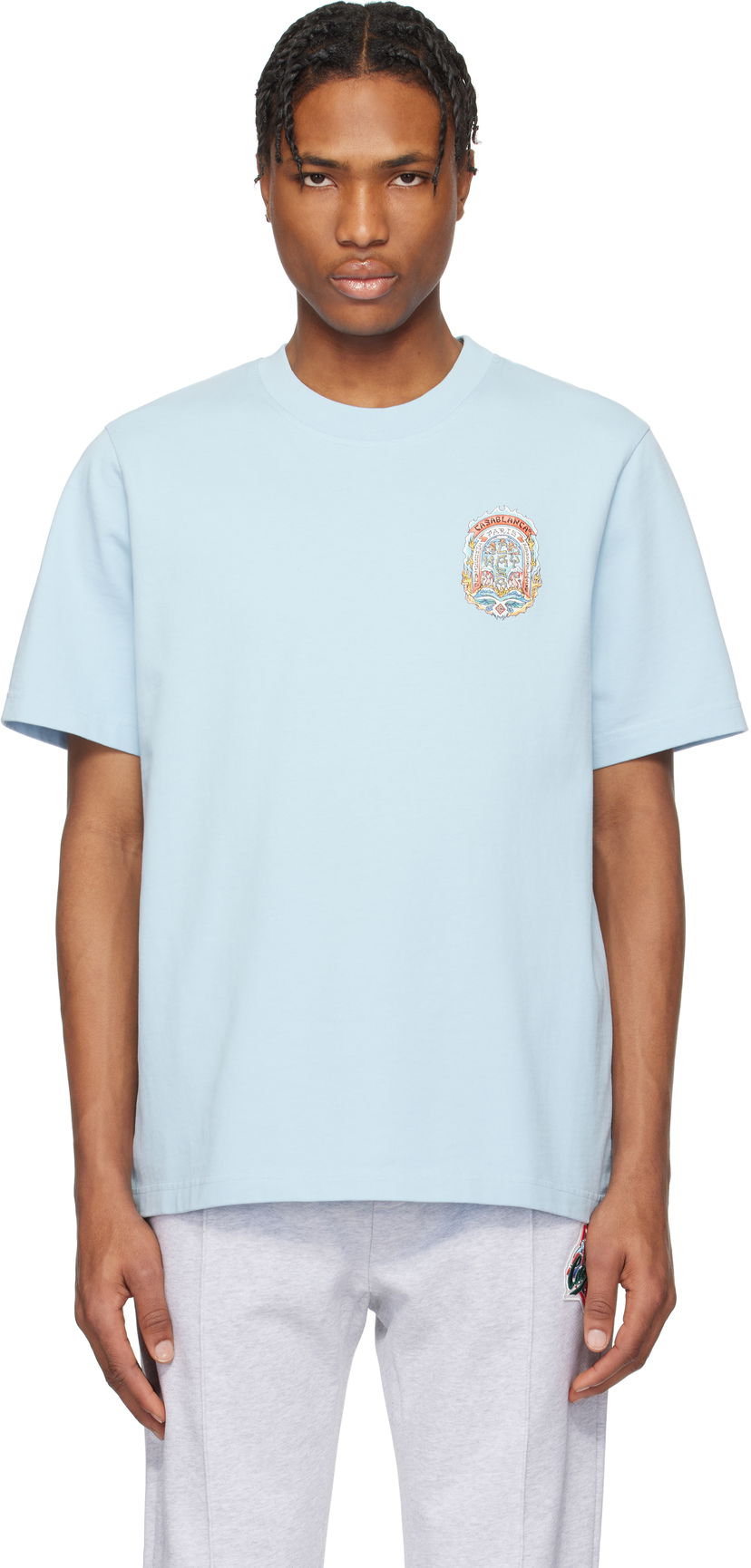 T-shirt Casablanca Casablanca Casa Way Skate T-Shirt Blå | MS25-JTS-001-20-EX-SSENSE