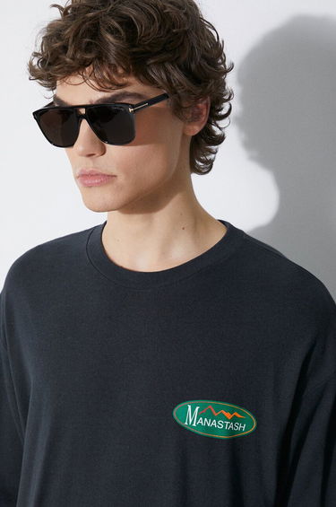 T-shirt Manastash Manastash Hemp Original Logo T-Shirt Sort | 7924134002, 4