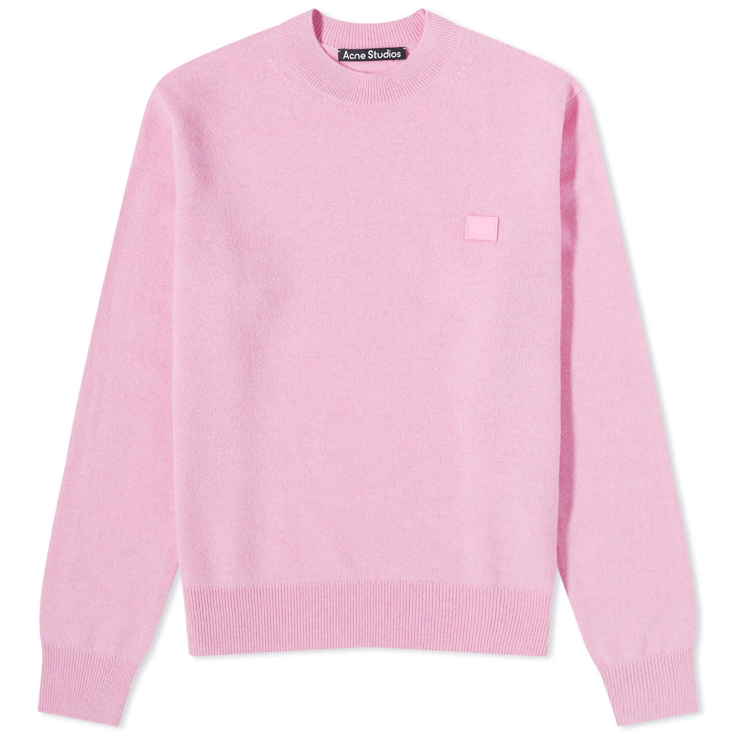 Sweater Acne Studios Kalon New Face Crew Knit Bubble Pink Lyserød | C60042-BP5, 0