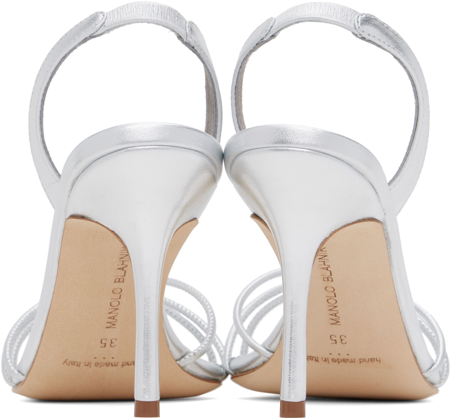 Tilbehør Manolo Blahnik Manolo Blahnik Sareta Heeled Sandals Metalisk | 424-2007, 1