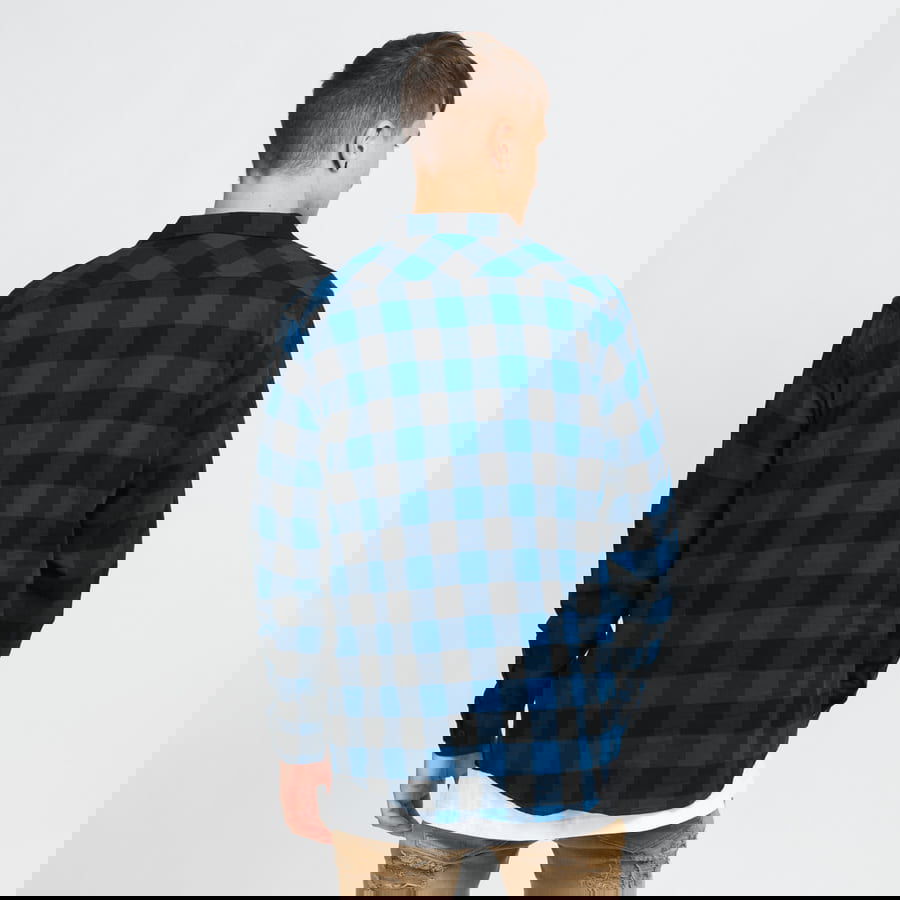 Skjorte Urban Classics Checked Flanell Shirt Mørkeblå | TB297 Blue, 1