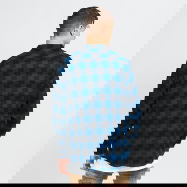 Skjorte Urban Classics Checked Flanell Shirt Mørkeblå | TB297 Blue, 1