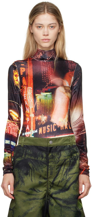 Krop Jean Paul Gaultier Gaultier Velvet Pigalle Turtleneck Bodysuit Flerfarvet | 24/30-F-BD049-J554-00301550, 0