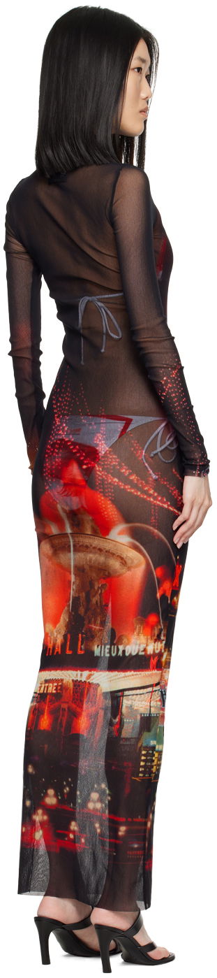 Kjole Jean Paul Gaultier Jean Paul Gaultier 'The Pigalle' Mesh Maxi Dress Flerfarvet | 24/30-F-RO247-T552-00301550, 2