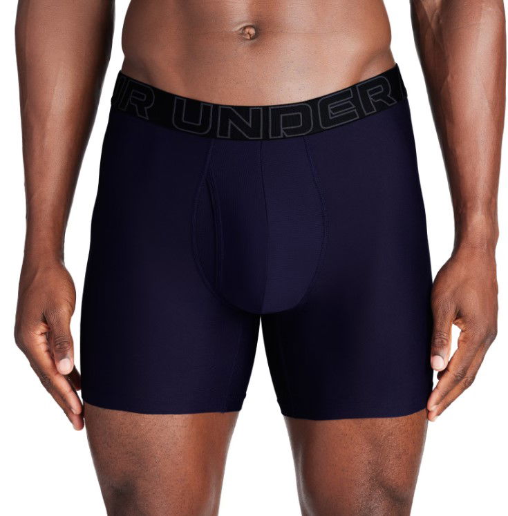Boksere Under Armour Under Armour UA Performance Tech Solid 6-Inch Boxer Briefs Mørkeblå | 1383849-410, 1