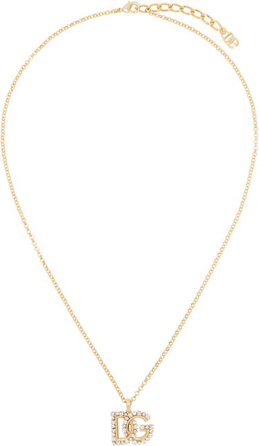 Halskæde Dolce & Gabbana Dolce&Gabbana Crystal 'DG' Logo Chain Necklace Metalisk | WNR2L4 W1111, 0