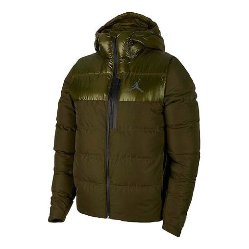 Puffer jakke Jordan Jordan Windproof Hooded Down Jacket Grøn | 924676-395