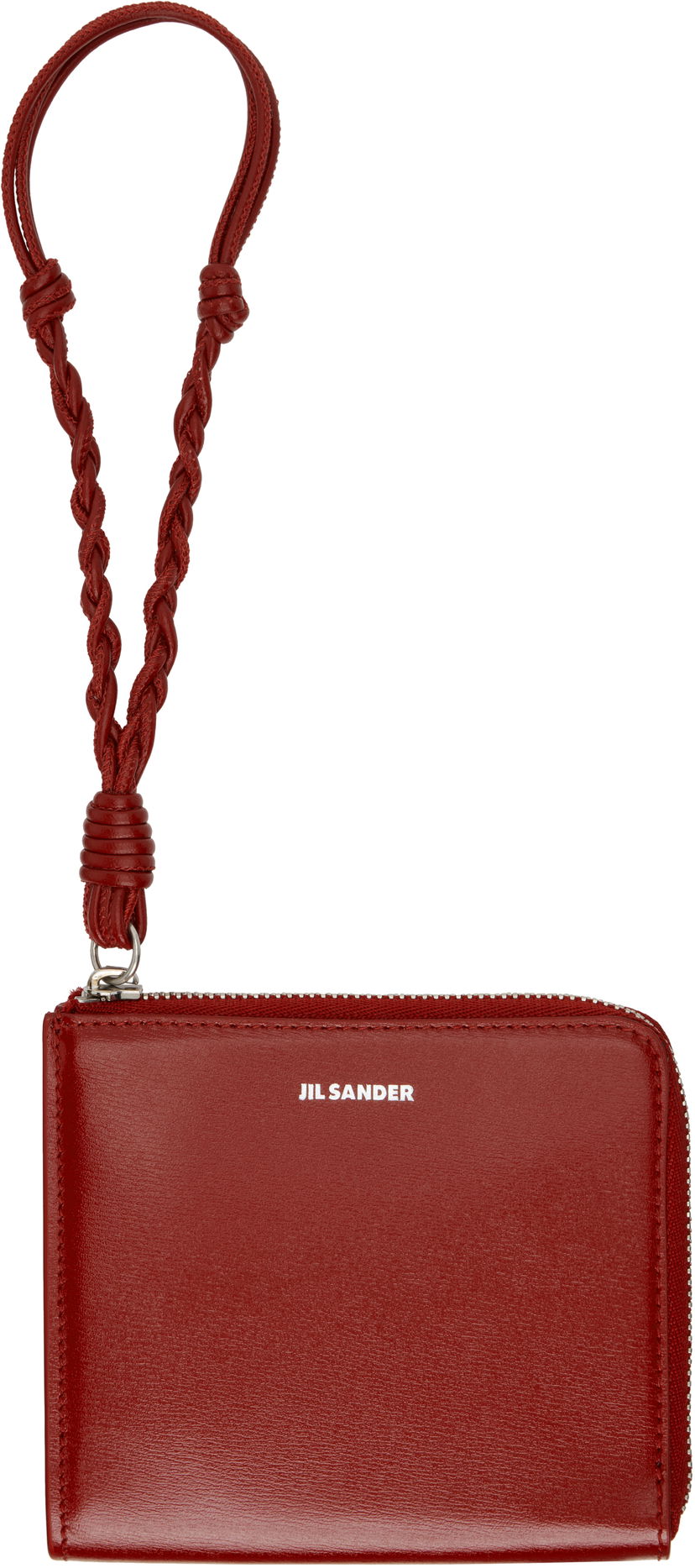 Tegnebog Jil Sander Jil Sander Tangle Leather Wristlet Coin Purse Rød | J07UI0017_P5354