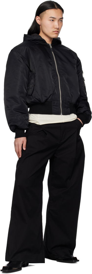 Bomberjakke Entire Studios Hooded Broad Bomber Jacket Sort | ES2539OI, 3
