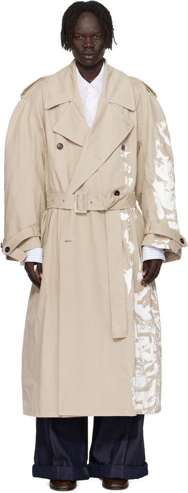 Trenchcoat HED MAYNER Hed Mayner Painted Trench Coat Beige | HMMB10004S-HB180, 0