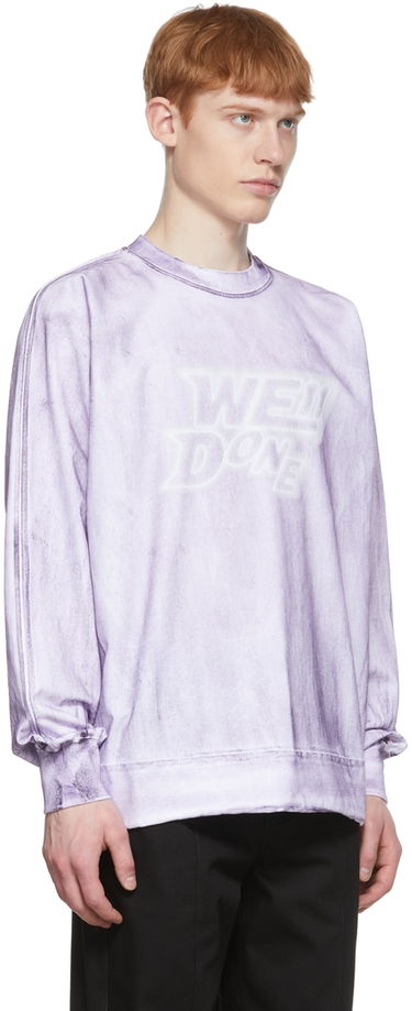 T-shirt We11done We11done Cotton Long Sleeve T-Shirt Lilla | WD-TT1-22-580-U-PP, 1