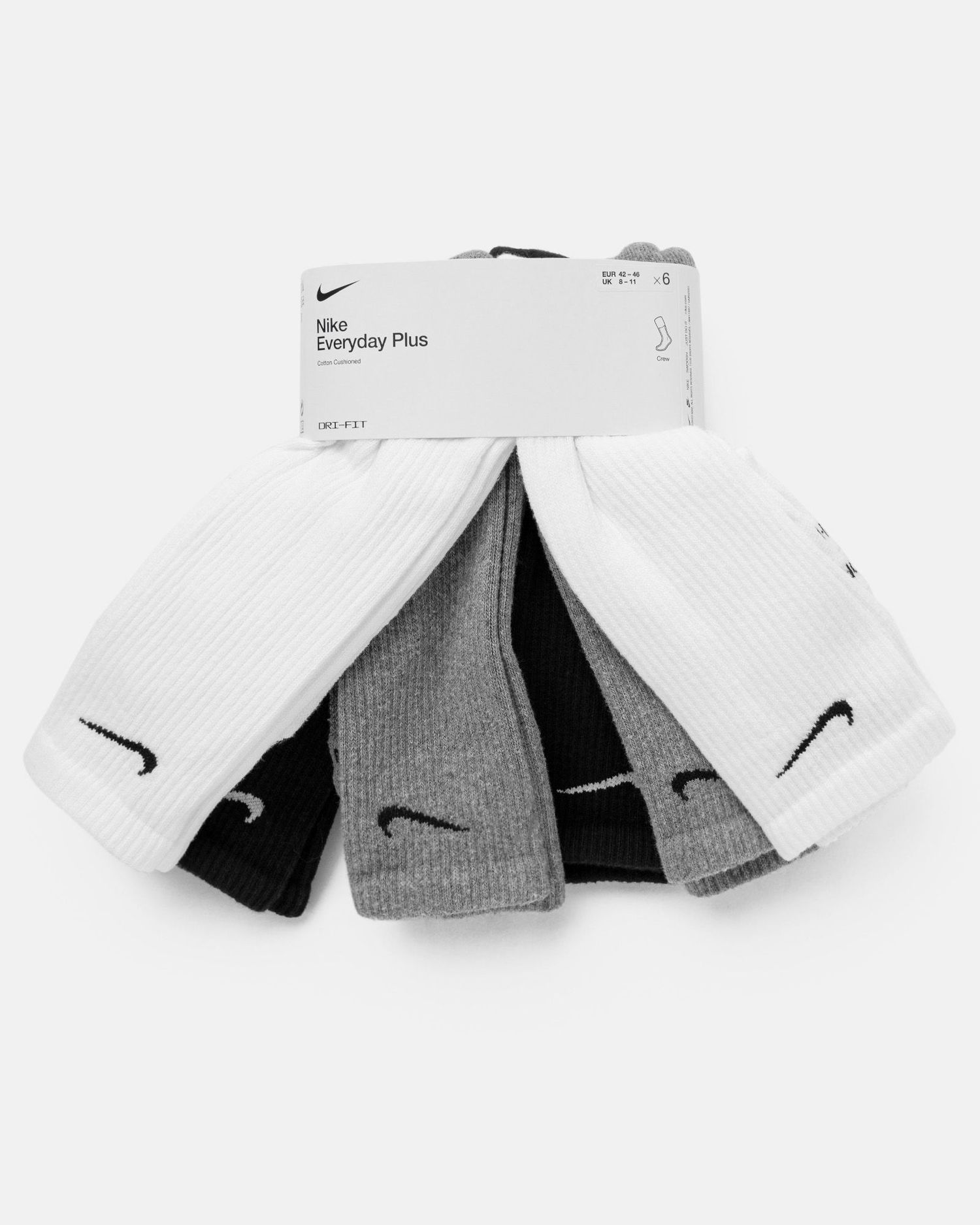 Sokker Nike Everyday Plus Cushion Crew Training Crew Socks (6 Pairs) Sort | 195241138749, 0