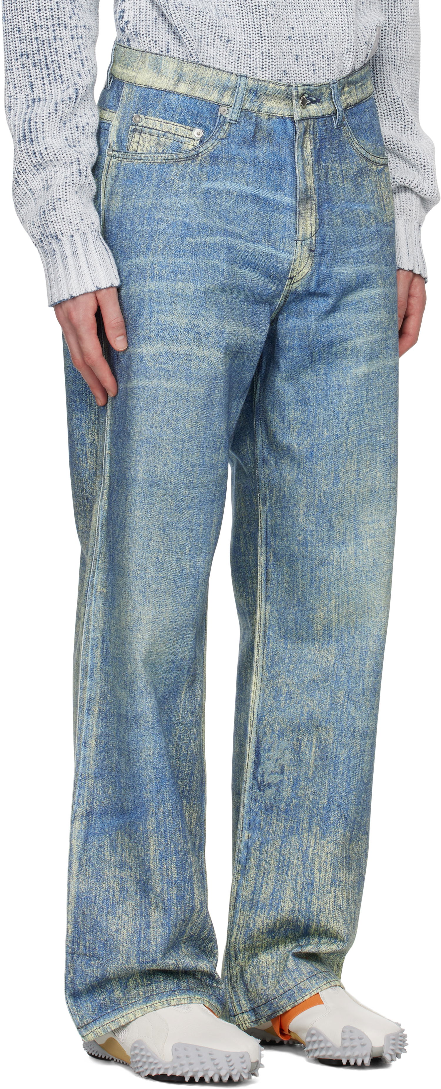 Jeans Camper Camperlab Paint Print Jeans Blå | AU00022-002, 1
