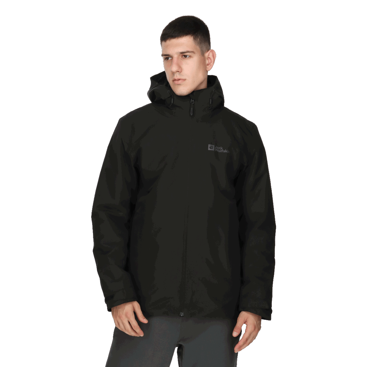 Jakke Jack Wolfskin TAUBENBERG 3-in-1 Jacket Sort | 1115311-6001, 0