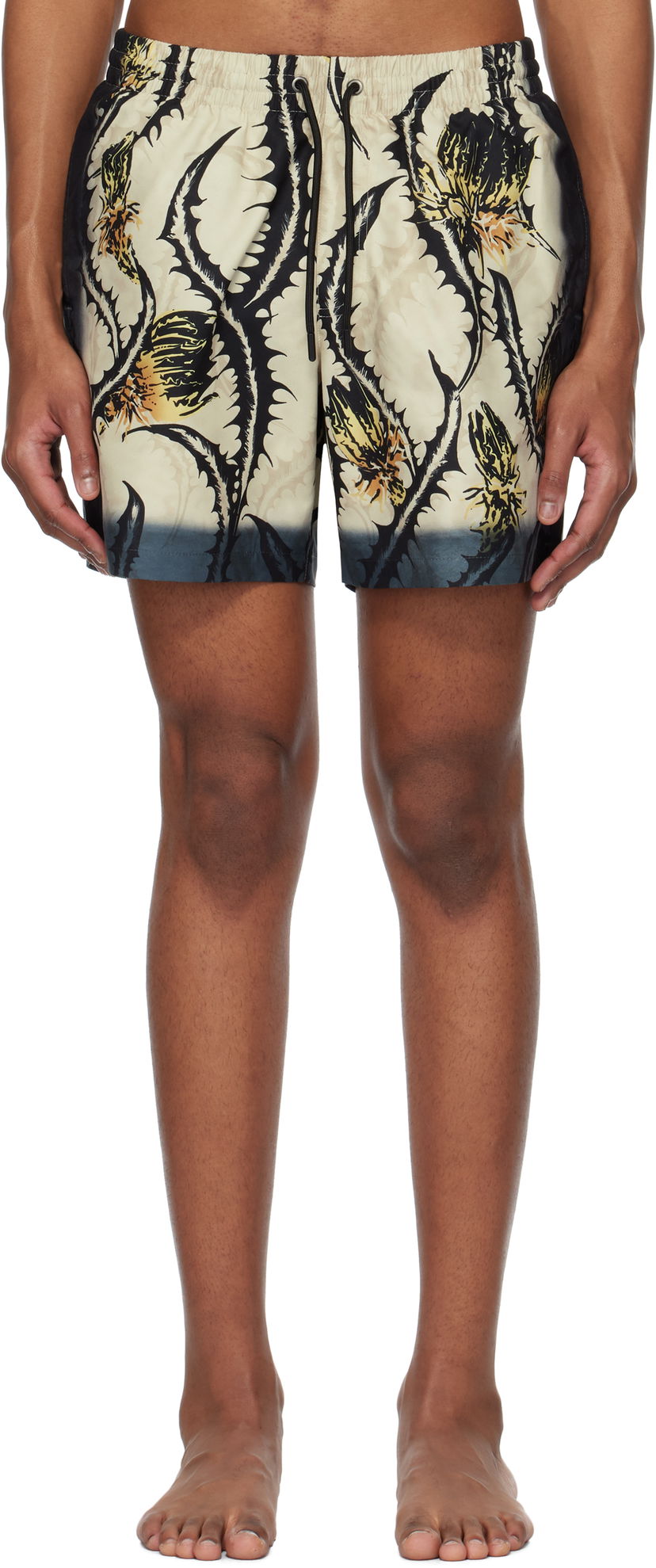 Badetøj Dries Van Noten Dries Van Noten Printed Swim Shorts Beige | 251-022500-1436