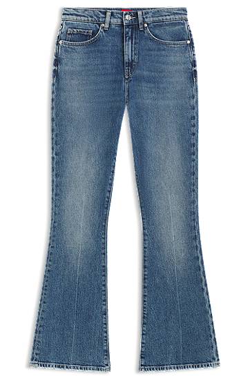 Jeans BOSS Flared Skinny-Fit Stretch Denim Jeans Blå | 50541493