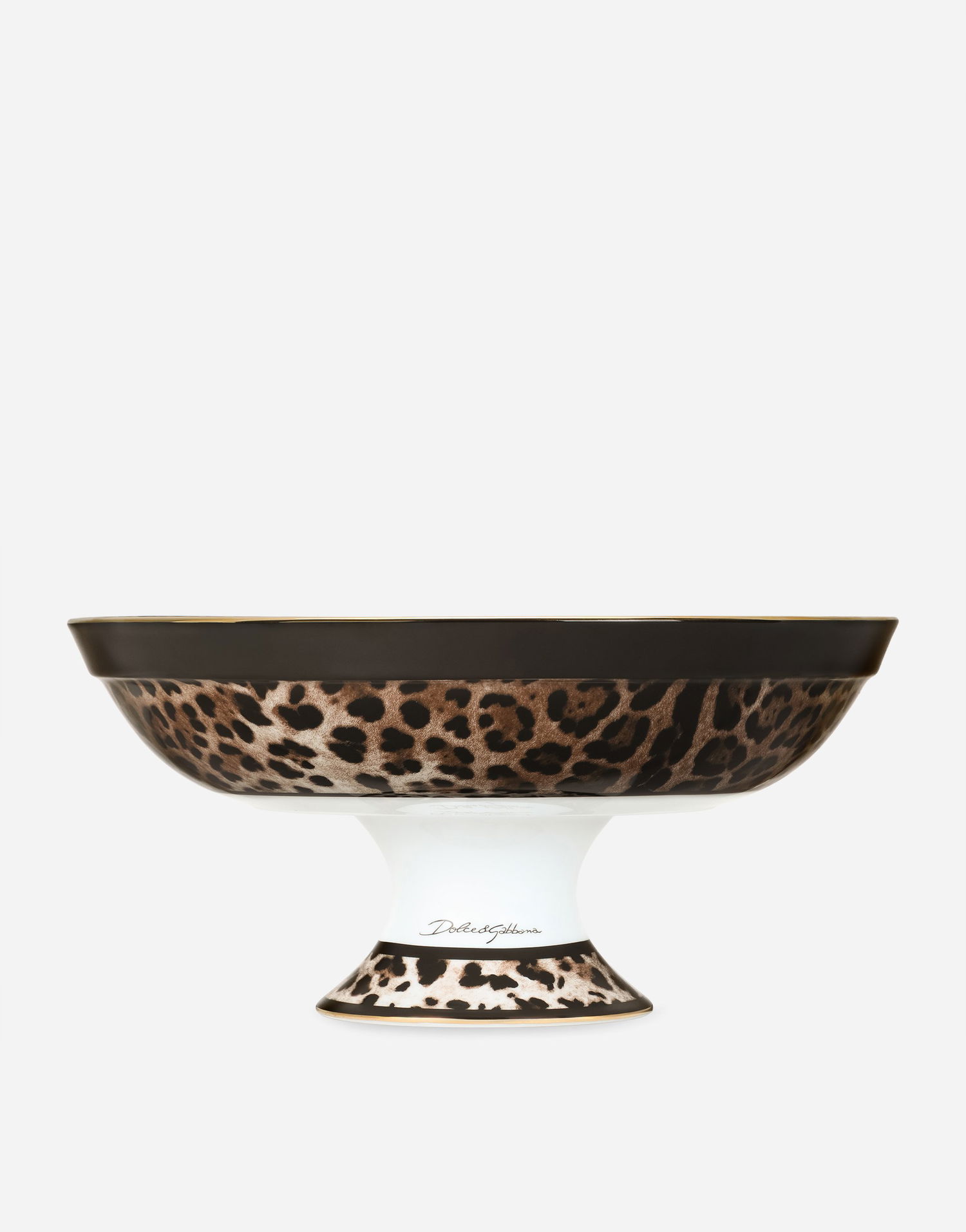Home decor Dolce & Gabbana Dolce & Gabbana Porcelain Leopard Print Fruit Serving Bowl Flerfarvet | TCC193TCAMUUL003, 0