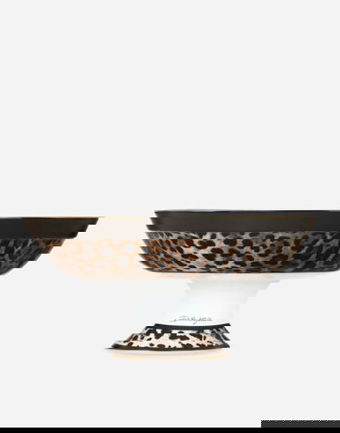 Home decor Dolce & Gabbana Dolce & Gabbana Porcelain Leopard Print Fruit Serving Bowl Flerfarvet | TCC193TCAMUUL003, 0
