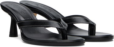 Skopleje Aeyde Aeyde Daphne Leather Toe-Post Heeled Sandals Sort | A11-HS-AEAR75CI187-SS25-800-007, 3