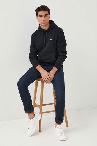 Sweatshirt Lacoste Organic Cotton Hoodie Sort | SH9623, 0