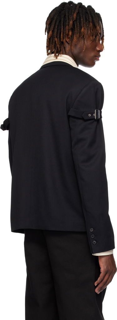 Jakke We11done We11done Belted Blazer Sort | WD-JK0-25-006-U-NV, 2