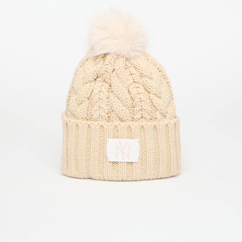 Beanie New Era New York Yankees MLB Cable Knit Beanie Beige | 60691288