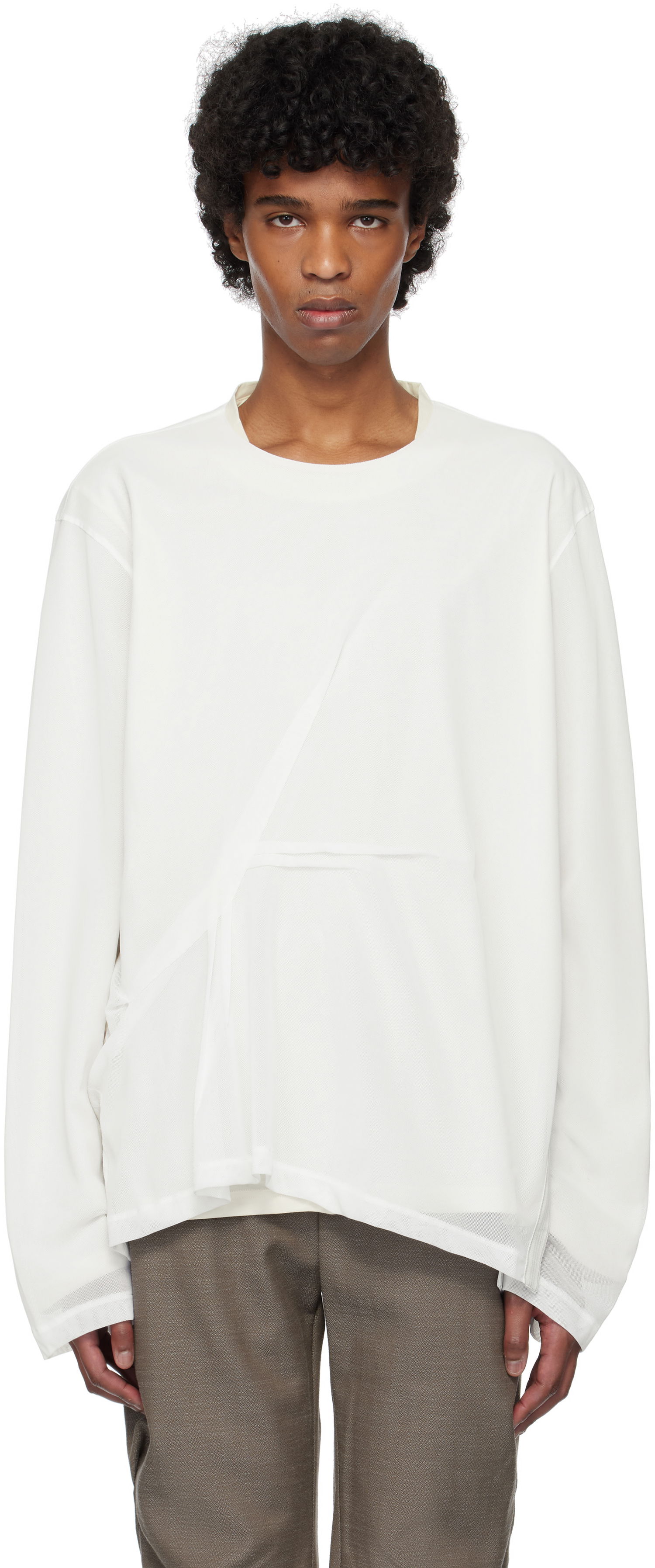 Sweater KIKO KOSTADINOV Kiko Kostadinov Inex Mesh T-Shirt Hvid | KKSS25TP02-76, 0
