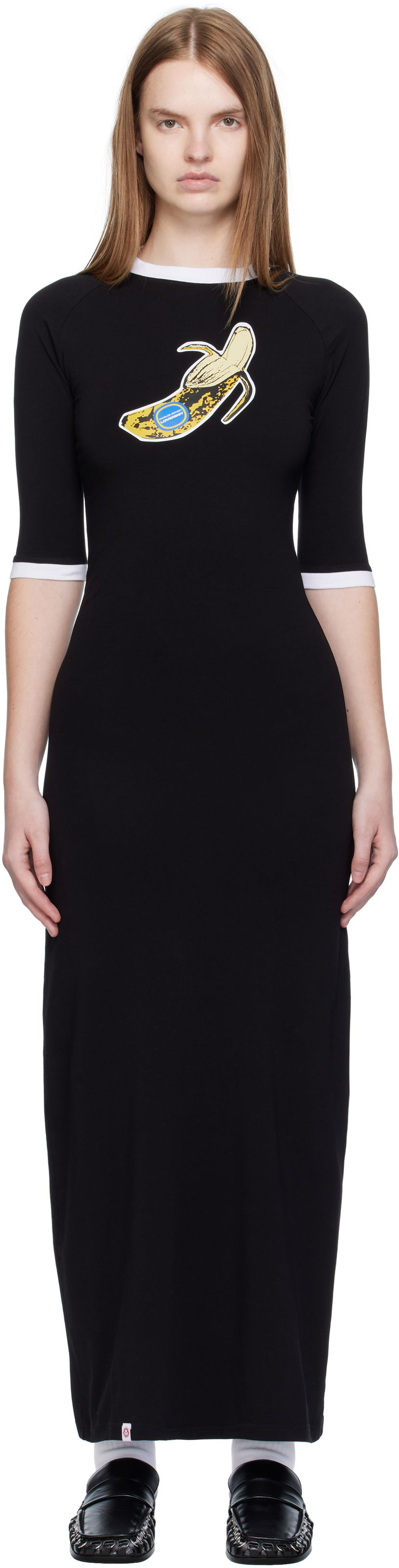 Kjole Charles Jeffrey Loverboy Charles Jeffrey LOVERBOY Raglan Baby Tee Midi Dress Sort | 52060401
