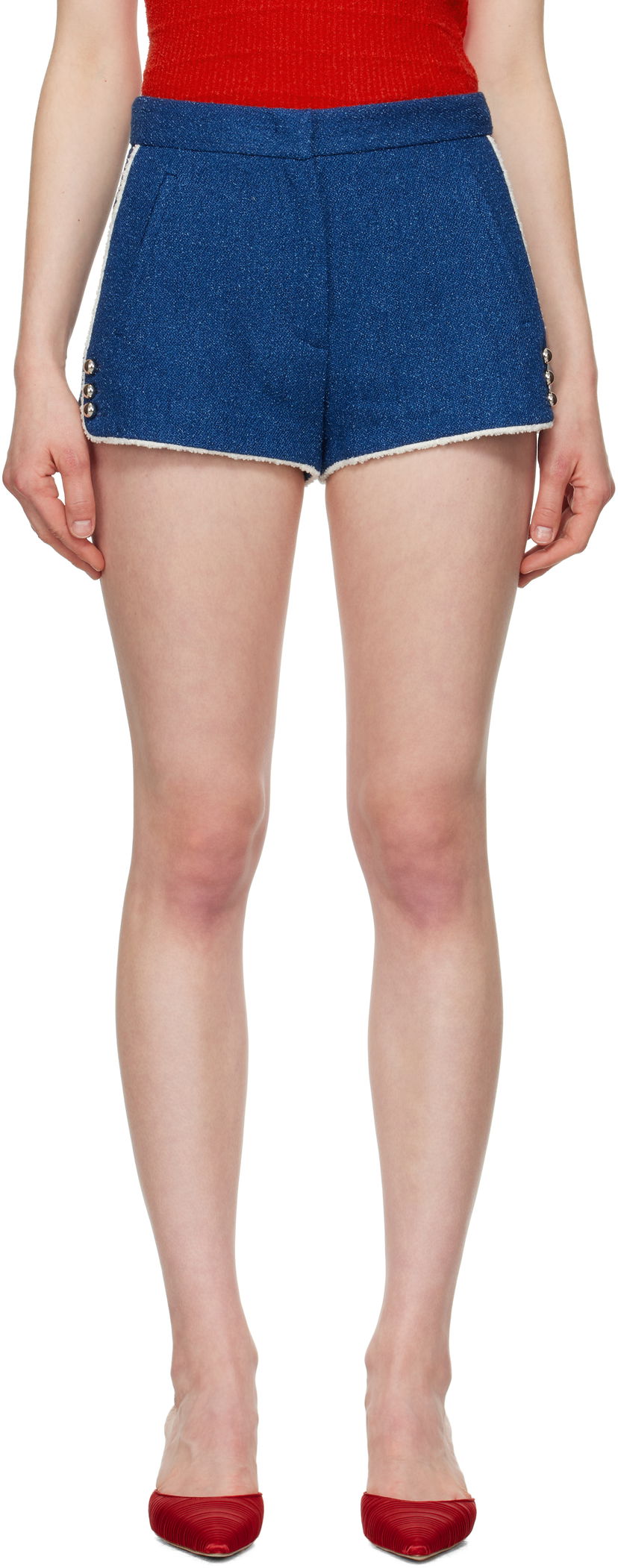 Shorts MSGM MSGM Cotton Shorts Blå | 3841MDB07 257112