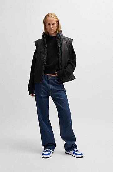 Sweater BOSS Relaxed Fit Sweater with Patch by HUGO Sort | 50530283, 1