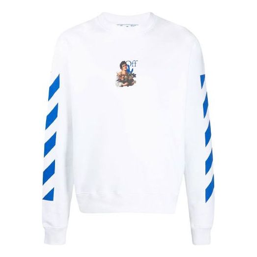 Sweater Off-White Arrows Pattern Long Sleeve Sweatshirt Hvid | OMBA025S21FLE0100140