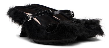 Smykker Simone Rocha Simone Rocha Faux Fur Grip Mule Heels Sort | HBG1 1090, 3