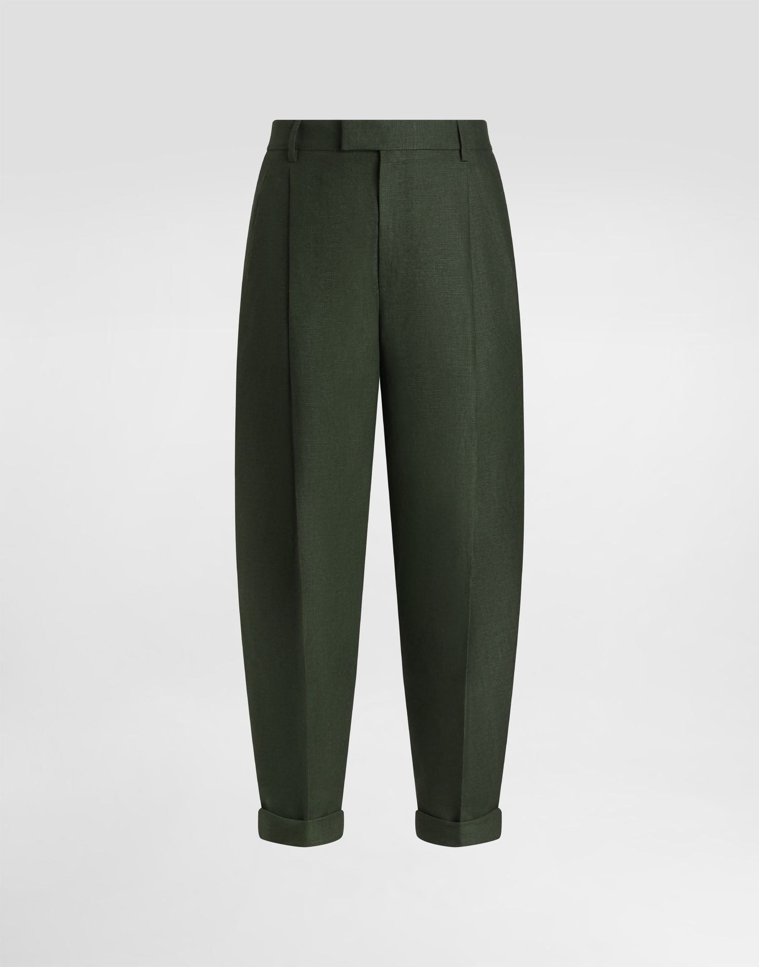 Bukser Dolce & Gabbana Dolce & Gabbana Linen Turned-Up Cuffs Pants Grøn | GP114TFU4MCV0304, 0