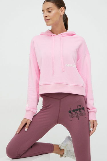 Sweatshirt New Balance Essentials Hoodie Lyserød | WT23512OTP, 0