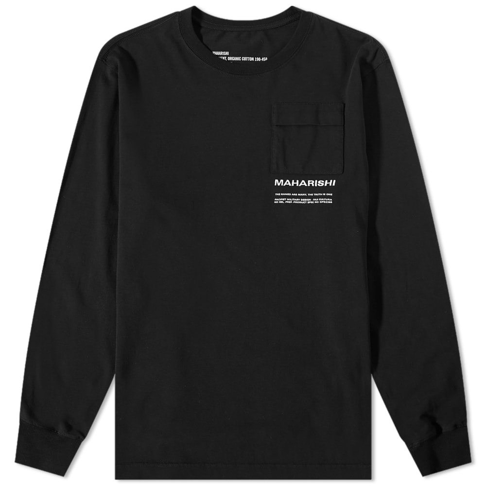 T-shirt Maharishi MILTYPE Embroidery Long Sleeve Pocket Sort | 7022-BLK, 0