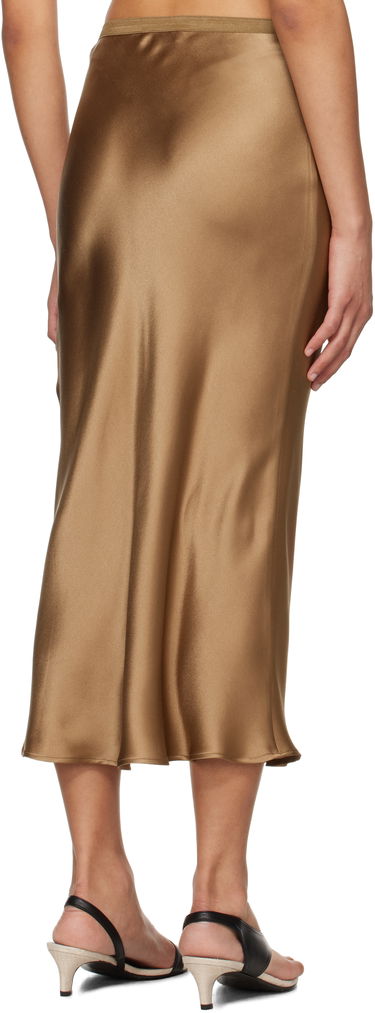 Nederdel Anine Bing Anine Bing Bar Silk Midi Skirt Brun | A-04-4001-DKG22, 2