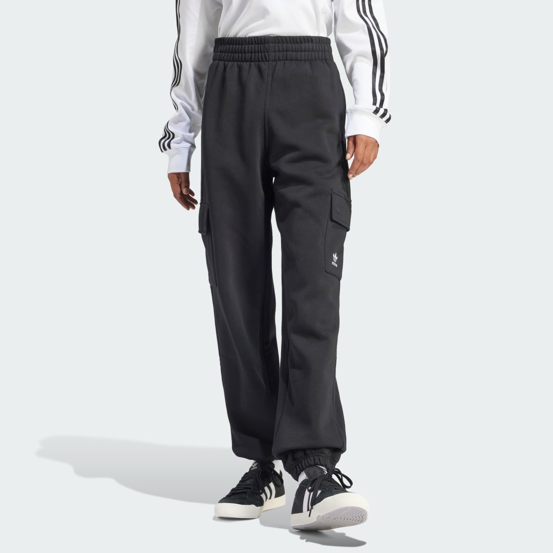 Cargo bukser adidas Originals Kalhoty Essentials Fleece Cargo Jogger Sort | IT7576, 0